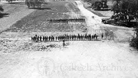 World War I: Troops marching in two lines