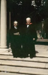 Robert A. Millikan with an unidentified man