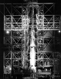 Prelaunch of NASA THOR-DELTA 3-Stage rocket