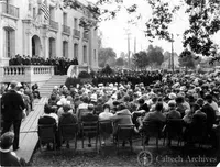 Commencement on the steps of Gates