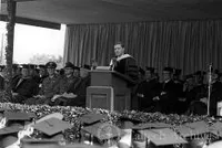 Charles Percy speaking at commencement