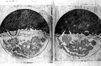 Galileo, two illustrations of the moon from Sidereus Nuncius (The Sidereal Messenger), Venice, 1610