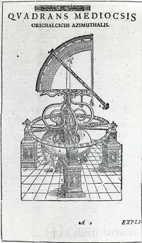 Medium-sized azimuth quadrant of brass, from Tycho Brahe, Astronomiae Instauratae Mechanica