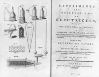 Title page: Benjamin Franklin “Experiments and Observations on Electricity”, 5th ed., London.