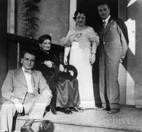 Theodore von Karman with his mother, sister and an unidentified man