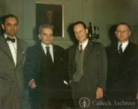 Joseph Charyk, Theodore von Karman, Luigi Crocco and Frank Wattendorf
