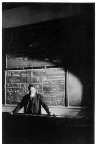 Paul Ehrenfest at the blackboard at Caltech