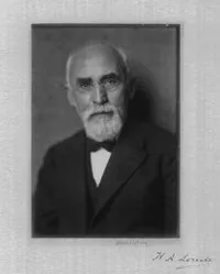 H. A. Lorentz, portrait with signature