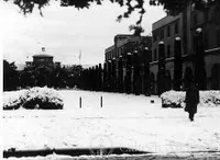 View of Throop Hall in the snow
