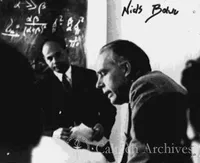 Niels Bohr (foreground) with Fritz Kalckar in Copenhagen