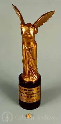 Lasker Award awarded to George Beadle in 1950 (statue and medal)