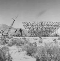 130-foot radio telescope dish under contruction