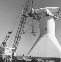 130-foot radio telescope pedestal construction