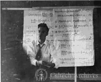 Young Richard Feynman lecturing